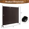 Costway 6FT Single Panel Room Divider with Wheels Rolling Fabric Partition Privacy Screen